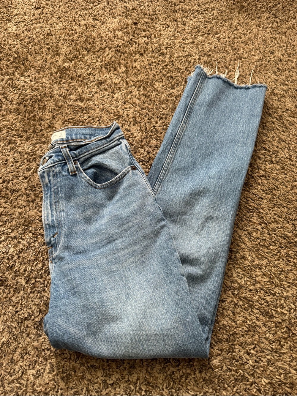 Abercrombie & Fitch Light Blue Straight-Leg Jeans